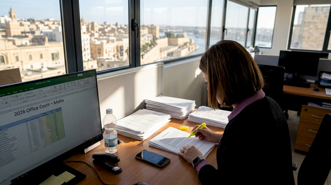 How to assess office rental costs in Malta for 2026