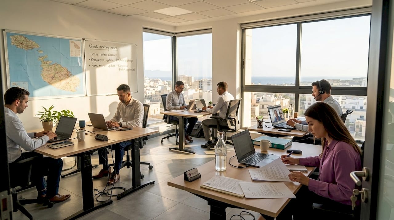 Office space for 10–20 desks in Malta: 2026 guide