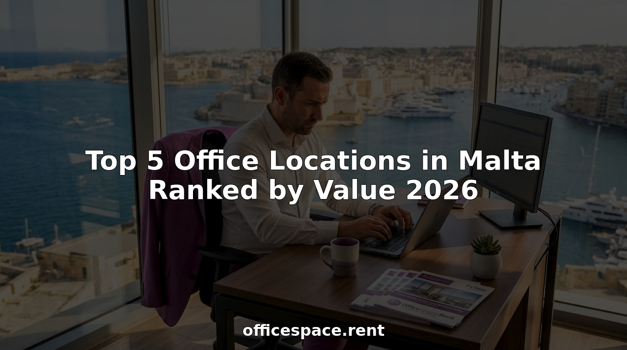 Malta corner office workspace overlooking city Top Office Locations in Malta