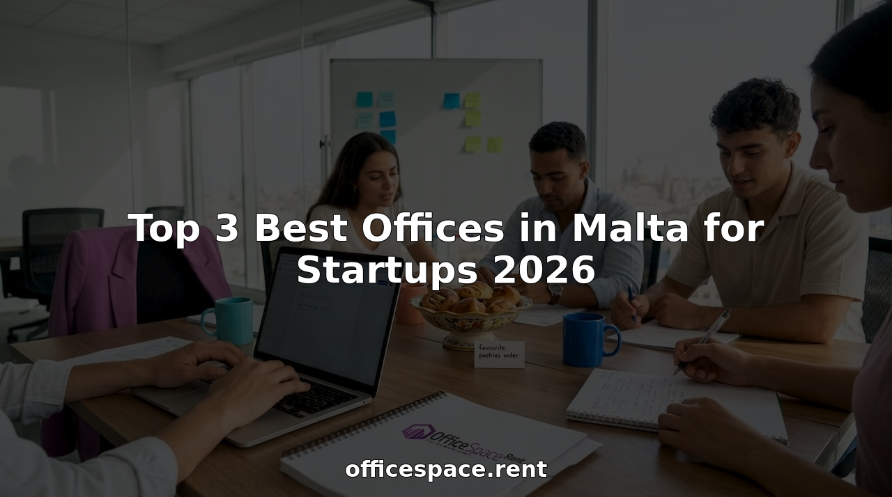 Startup team collaborating in bright Malta office
