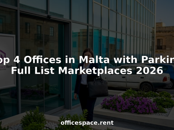 Worker approaching Malta office from parking lot Offices in Malta with Parking